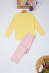Sarı Ayıcık Baskılı Yazılı Kız Çocuk Pijama Takımı 16926